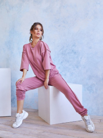 Спортивний костюм ISSA Plus модель 11970_розовый Спортивний костюм ISSA Plus модель 11970_розовый Фото