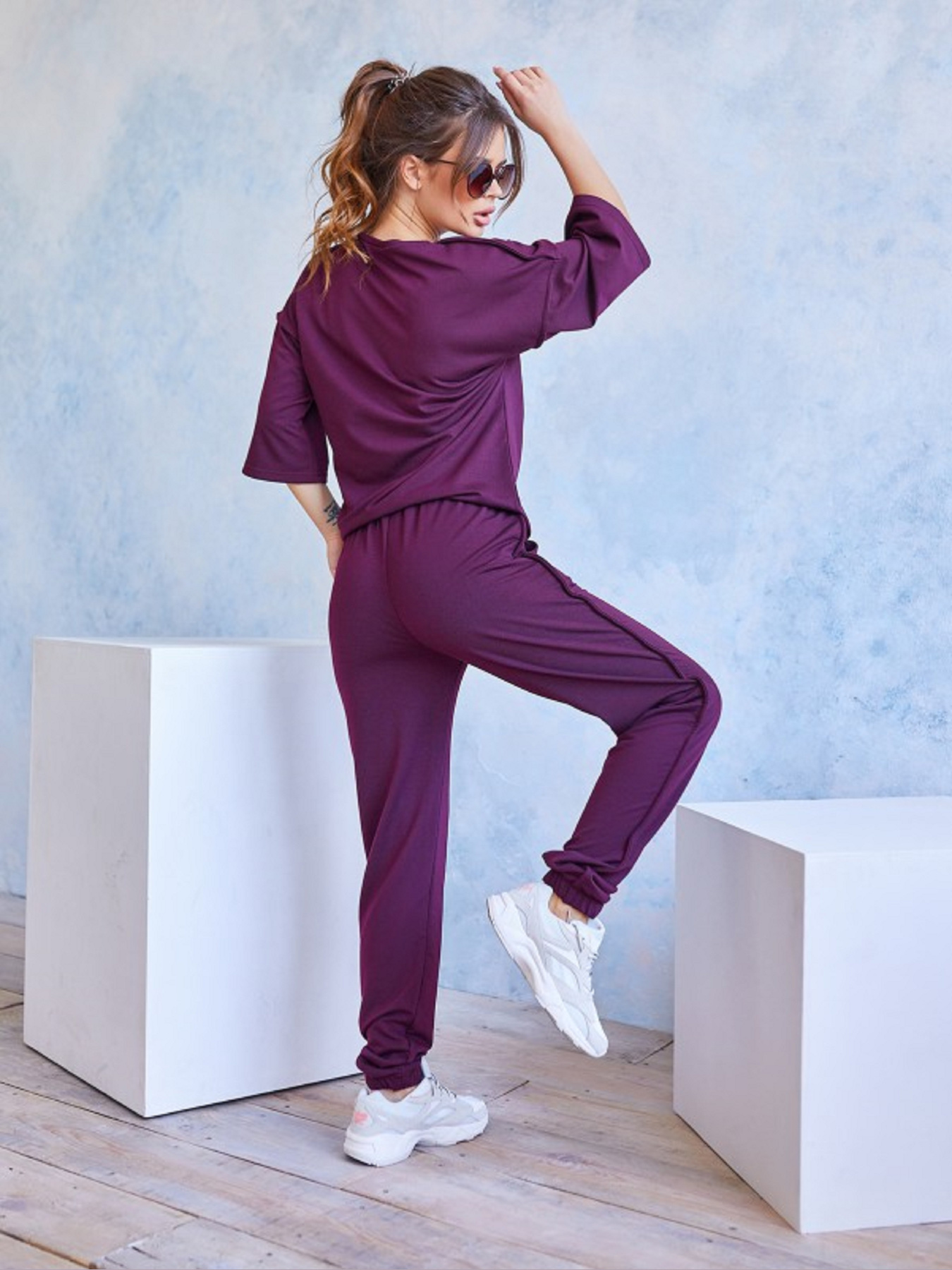 Спортивный костюм ISSA Plus модель 11970_бордовый Фото