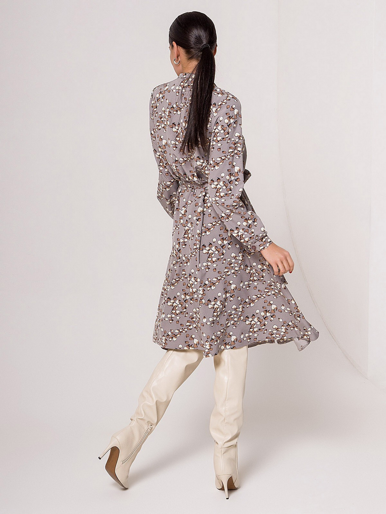 Платье миди ISSA Plus модель 13134_grey Фото