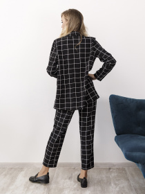 Повседневный костюм ISSA Plus модель 12188_черный Фото