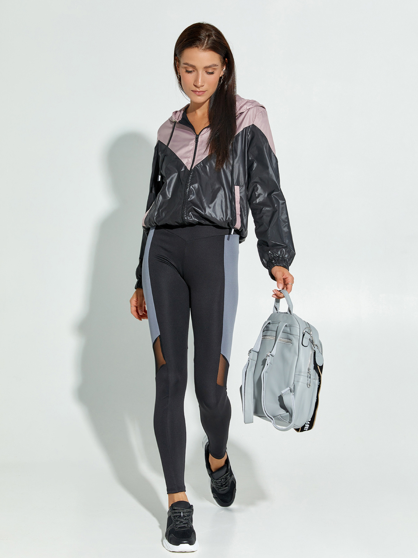 Леггинсы ISSA Plus модель 12860_черный_серый Фото