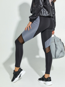 Леггинсы ISSA Plus модель 12860_черный_серый Фото