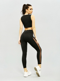 Леггинсы спортивные ISSA Plus модель 11500_черный Фото