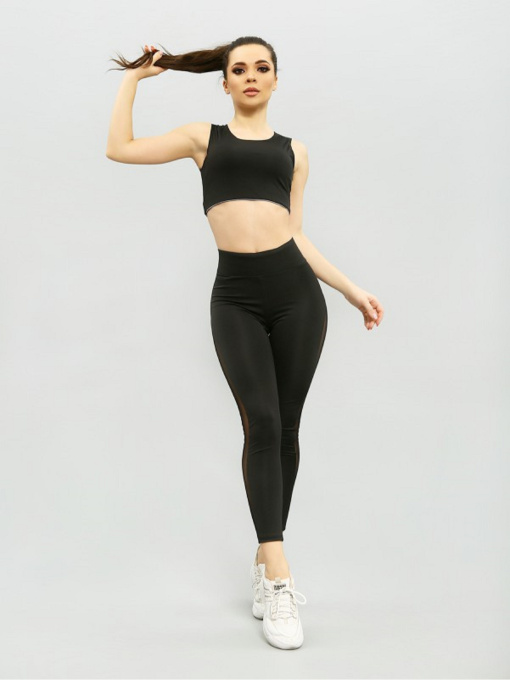 Спортивные леггинсы ISSA Plus модель 11500_черный Фото