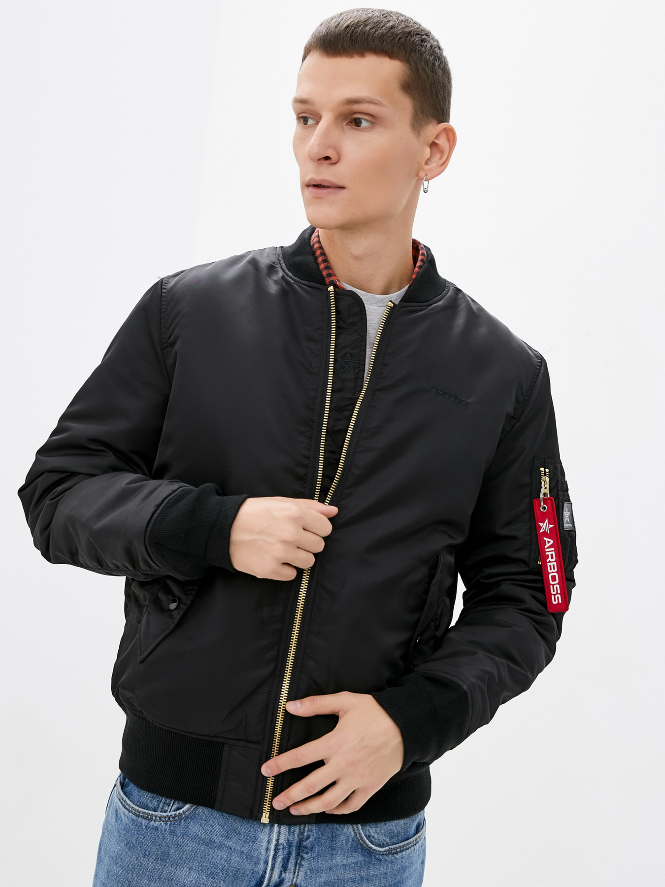 Бомбер Airboss модель 037600853221_black Фото