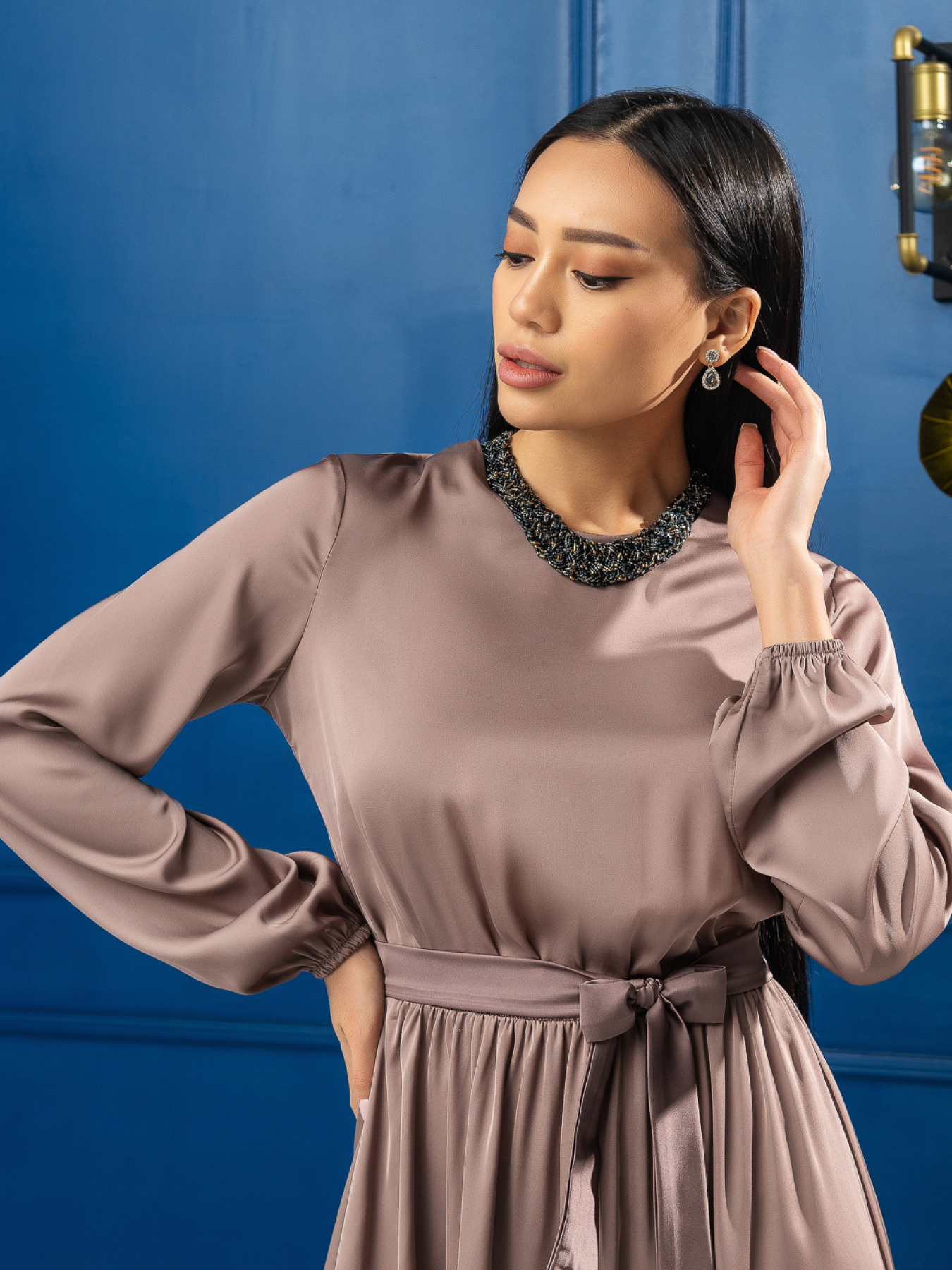 Платья Платье вечернее женское «SONO» из искусственного шелка модель D2004 Фото