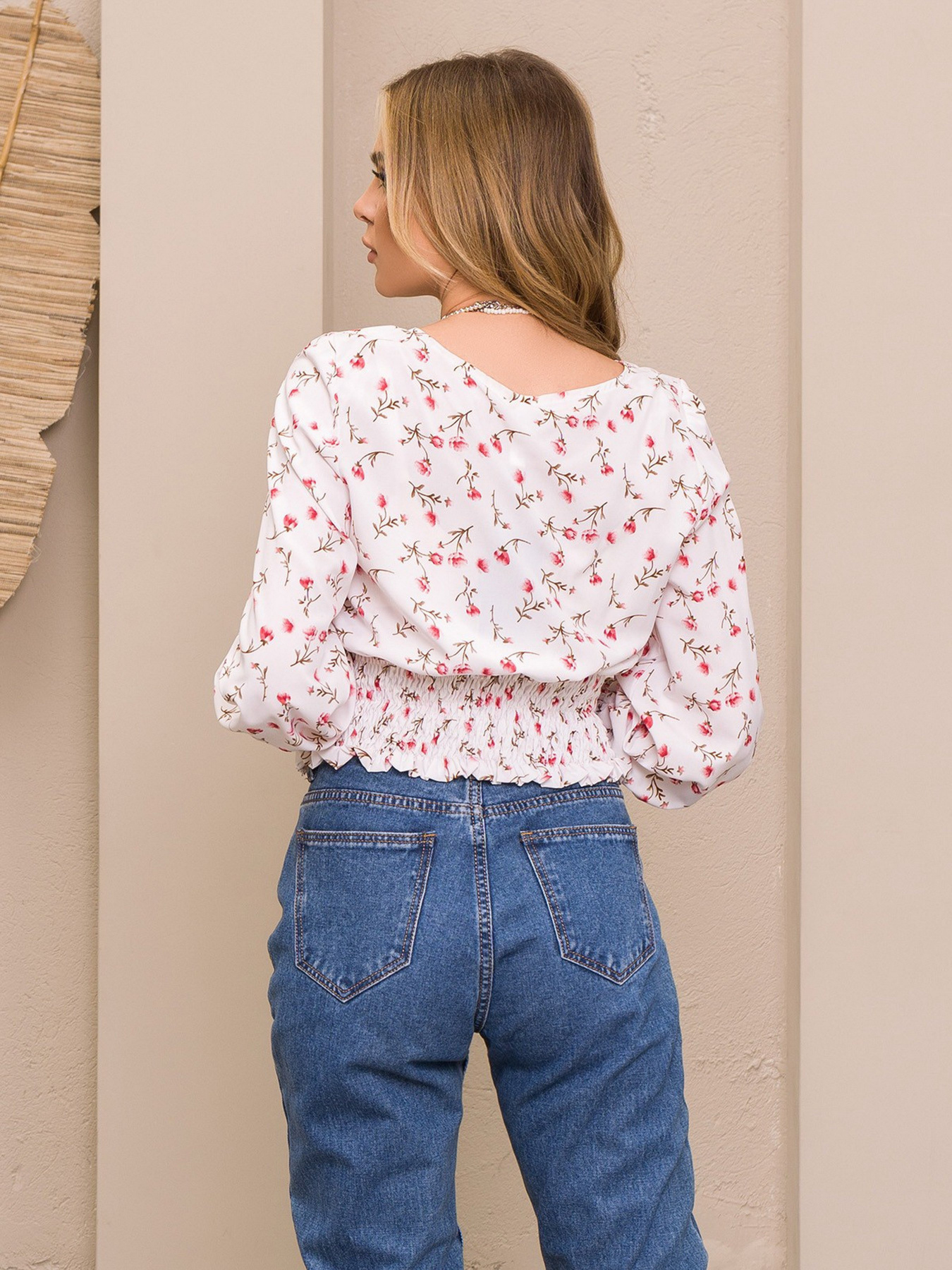 Блуза ISSA Plus модель SA-24A_milky Блуза ISSA Plus модель SA-24A_milky Фото