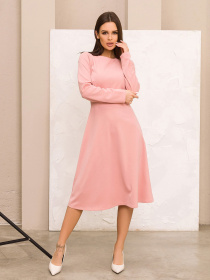 Платье миди ISSA Plus модель 13194_розовый Фото