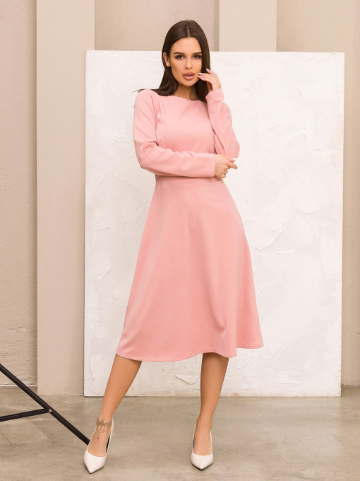 Сукня міді ISSA Plus модель 13194_розовый Фото