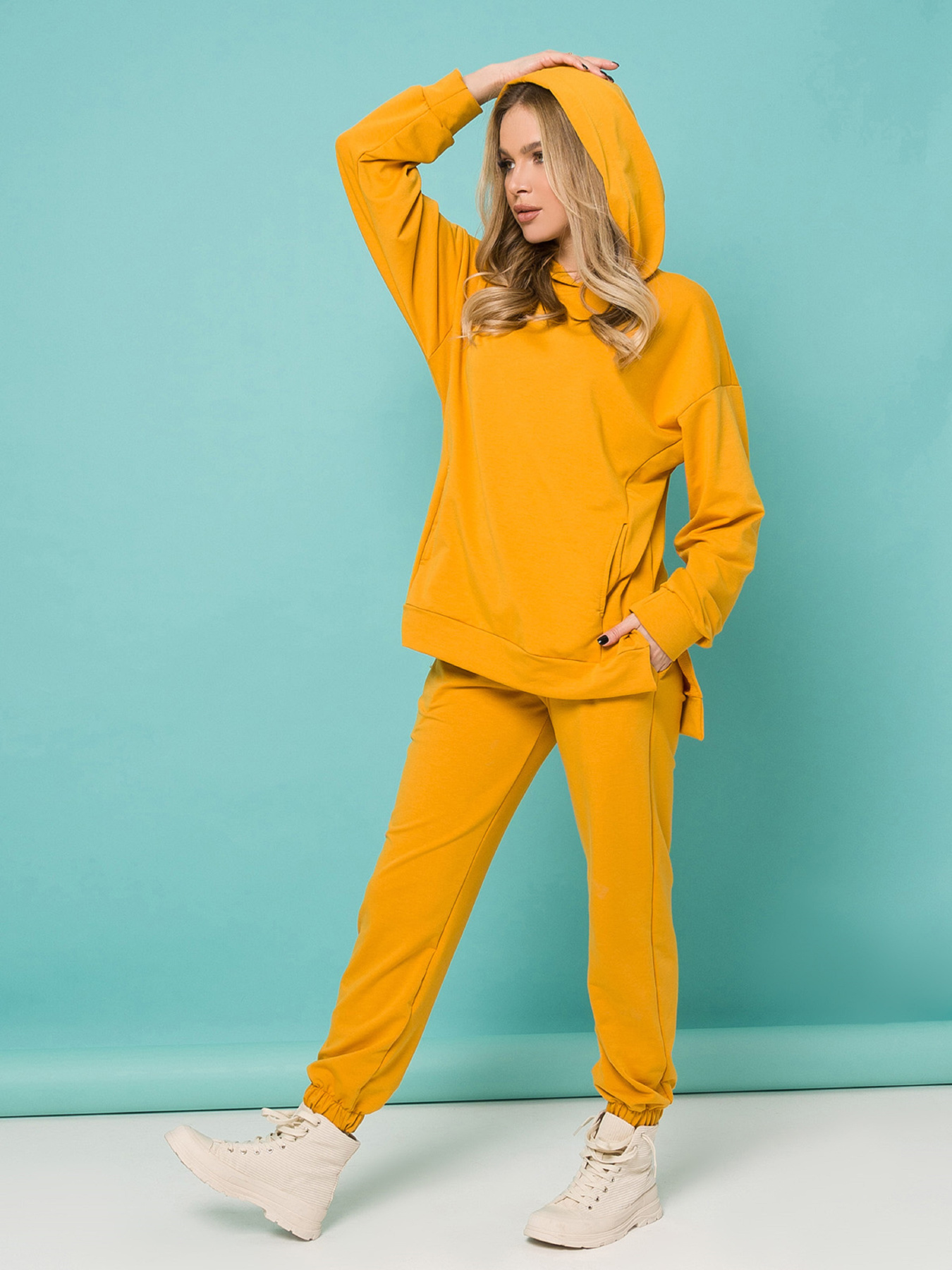 Спортивний костюм ISSA Plus модель 13190_горчичный Фото