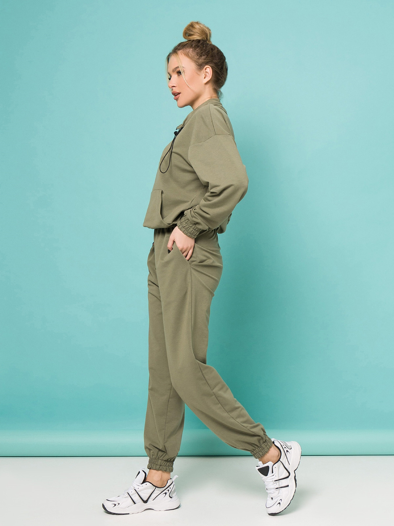 Спортивный костюм ISSA Plus модель 13191_хаки Фото