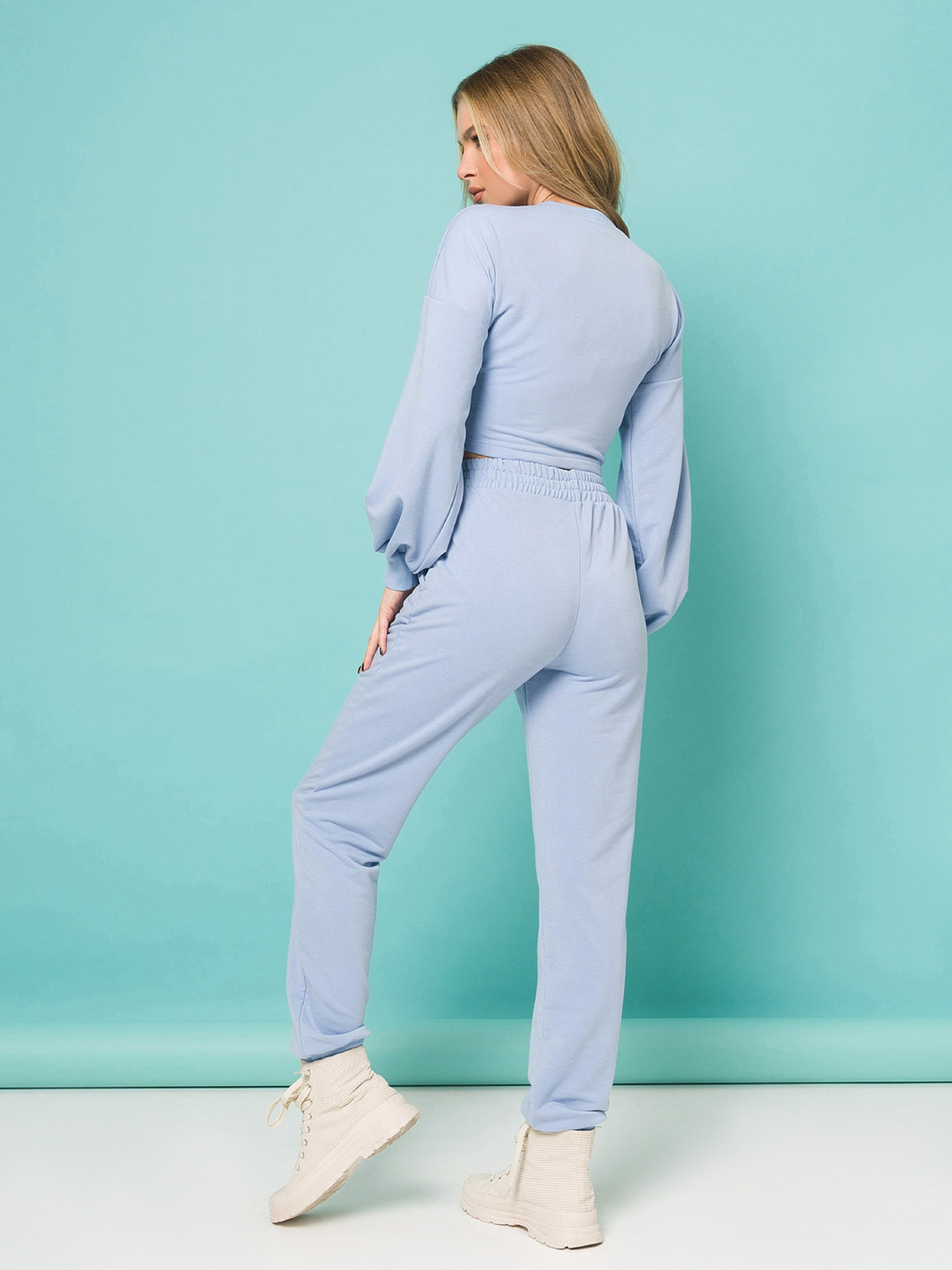 Спортивный костюм ISSA Plus модель 13195_голубой Фото