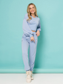 Спортивный костюм ISSA Plus модель 13195_голубой Спортивный костюм ISSA Plus модель 13195_голубой Фото