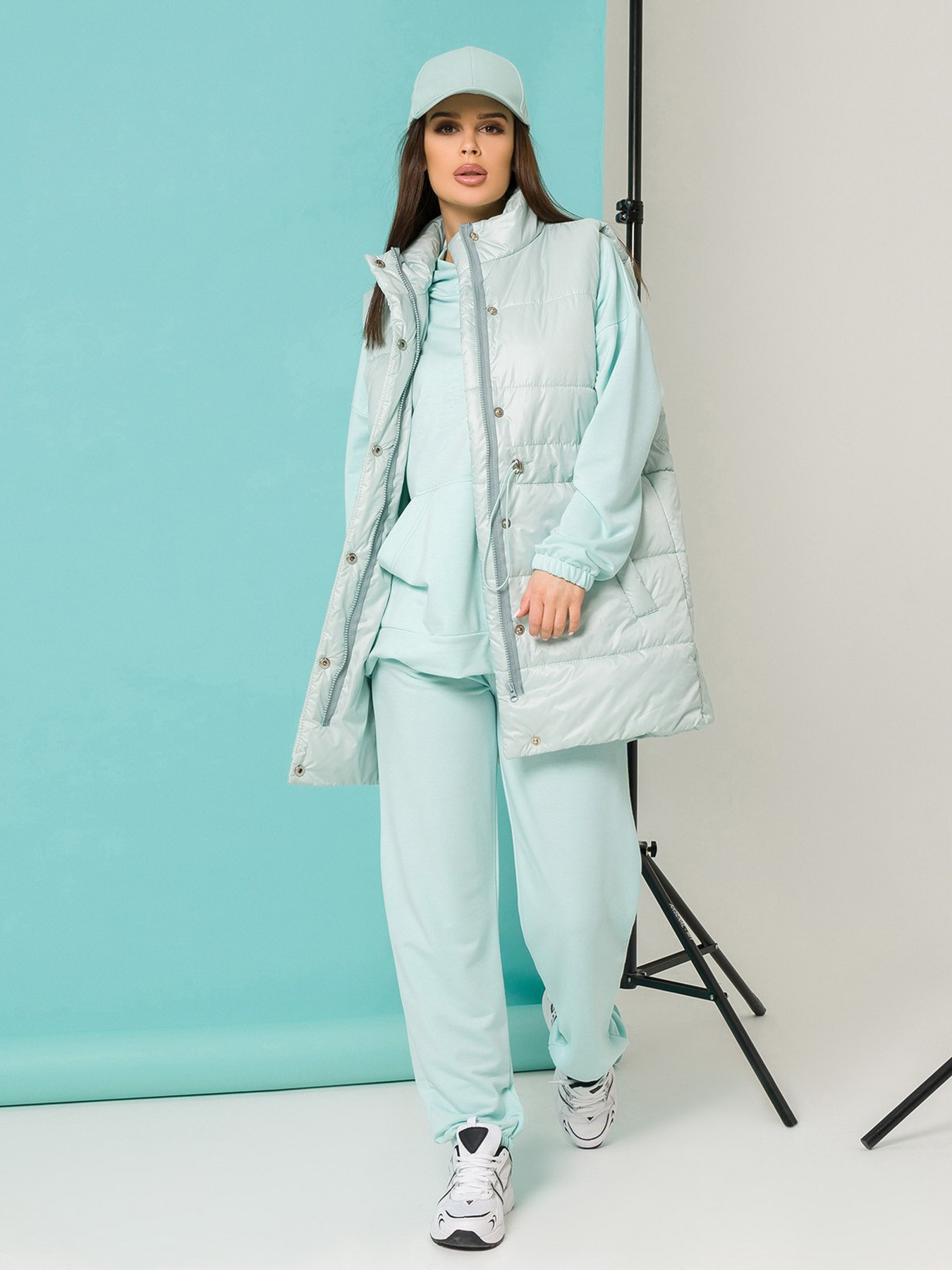 Повседневный костюм ISSA Plus модель SA-383_mint Фото