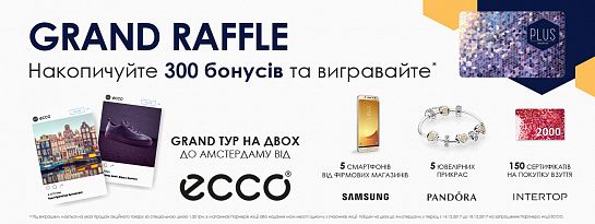 GRAND RAFFLE оголошення переможців!